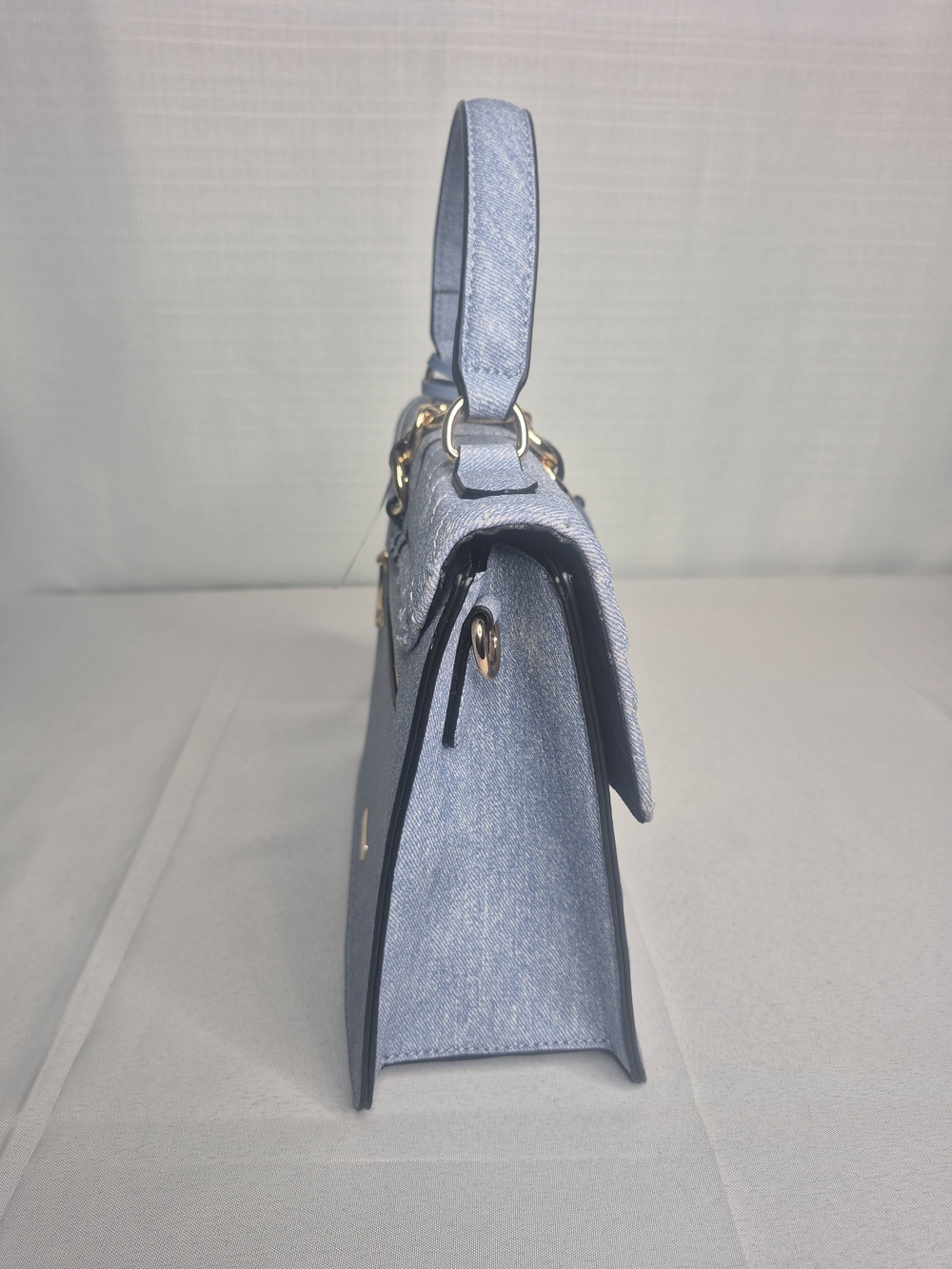 Aldo Quilted Light Blue Top-Handle Satchel with Charm NWT - Picture 9 of 14